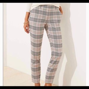 LOFT slim fit plaid pants, size 8